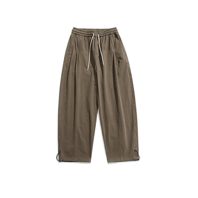 Pantalones Casuales Básicos de Color Sólido Estilo Retro Japonés - Image 8