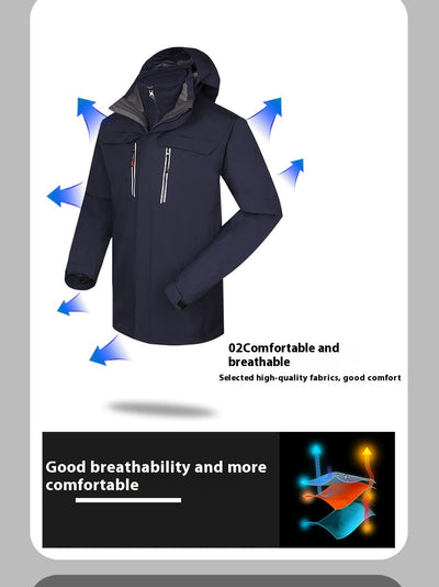 Chaqueta Impermeable Reversible de Dos Piezas con Forro de Terciopelo Coral - Image 21