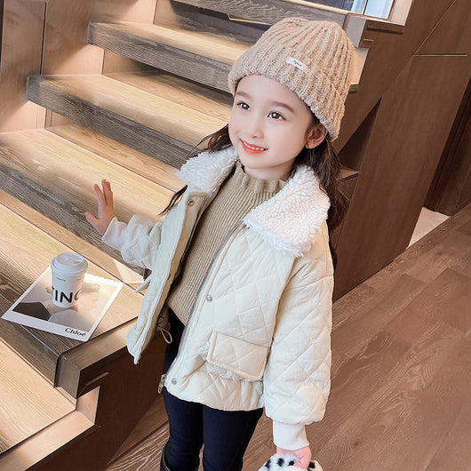 Chaqueta Casual de Invierno para Niñas con Cuello Polo Cálido - Image 26