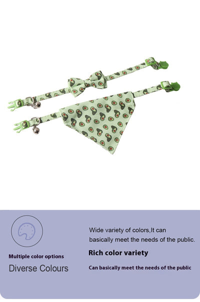 Collar Triangular para Mascota Serie Frutas Coloridas con Moño - Image 21