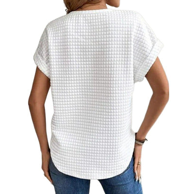 Blusa Cuello Redondo con Mangas Murciélago en Colores Sólidos - Image 13