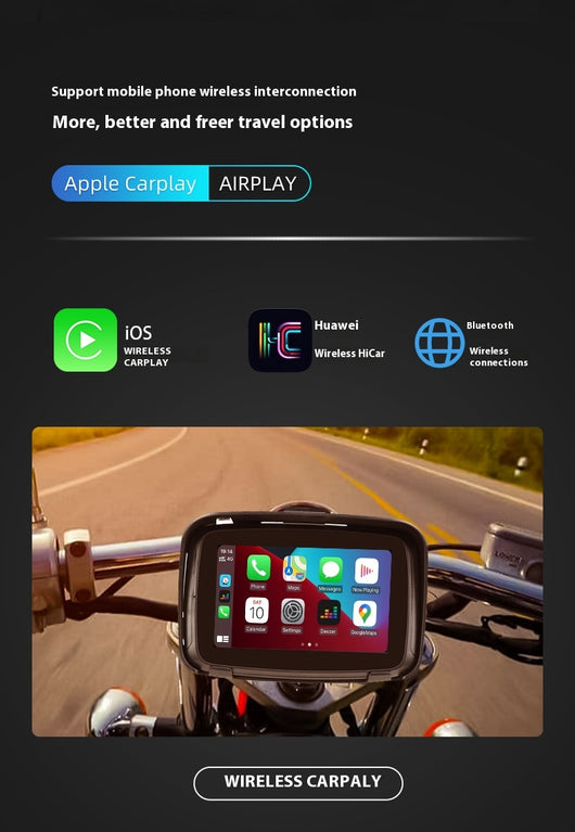 GPS Moto 5 pulgadas Wireless CarPlay Impermeable Portátil - Image 7