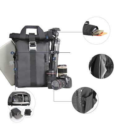 Mochila de Senderismo Impermeable Multifuncional para Aventuras al Aire Libre - Image 6