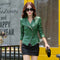 Chaqueta de Cuero Corta Slim Estilo Coreano para Mujer