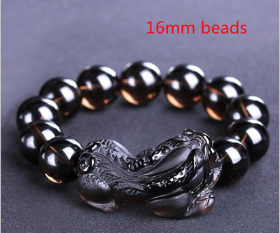 Pulsera de Obsidiana Negra para Hombre con Cabeza de Dragón - Amuleto de Poder y Éxito - Image 5
