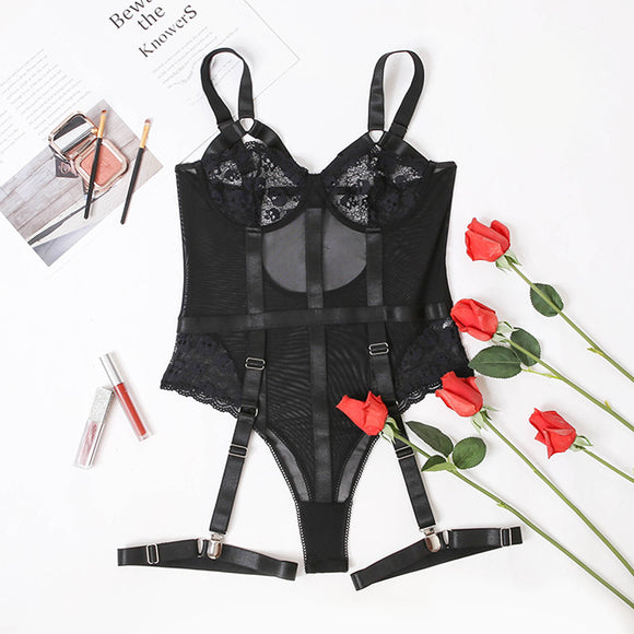 Enterizo Sensual de Encaje Europeo - Diseño Atrevido para Noches Especiales