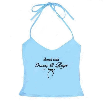Top Halter con Estampado de Moño y Tirantes Finos - Image 15