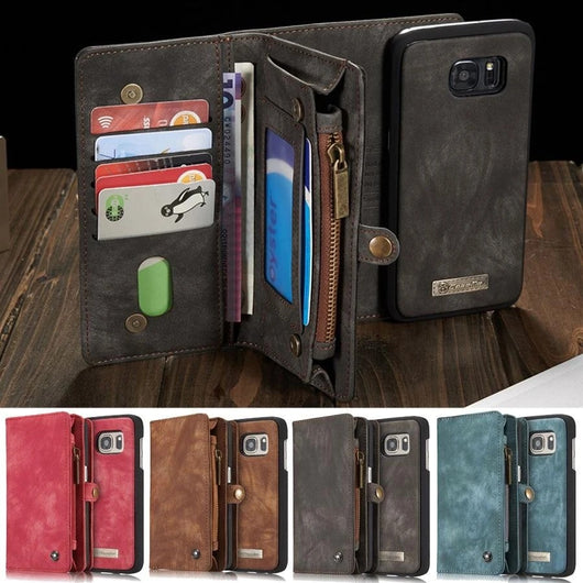 Funda para Teléfono de Cuero Dividido Vintage