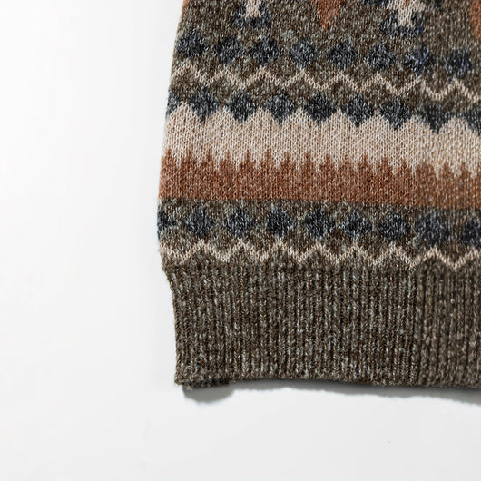 Suéter Cuello Redondo Grueso para Hombre con Diseño Estampado y Corte Relajado - Image 4