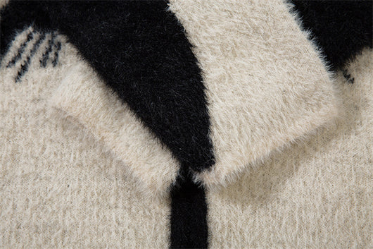 Suéter Oversize Patchwork Cuello Alto Comodidad Total - Image 13