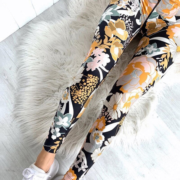 Ropa de Yoga Estampada Ajustada