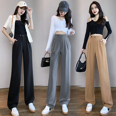 Pantalón Ancho Cintura Alta con Drapeado Elegante - Image 8
