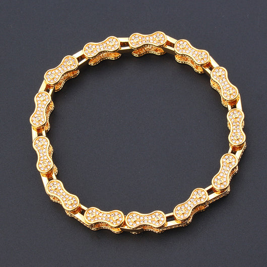 Pulsera Cadena Cubana Hip Hop Circón para Hombre y Mujer - Image 3