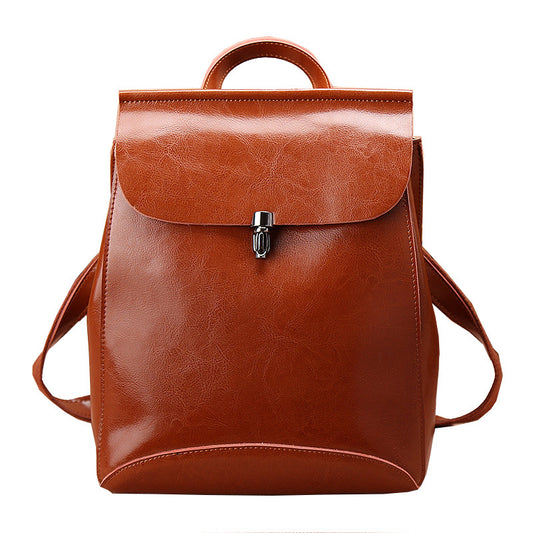 Mochila de Viaje Vintage en Cuero con Gran Capacidad