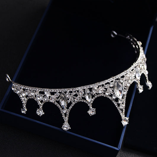 Tiara Nupcial Princesa Coreana con Corona de Diamantes - Image 4