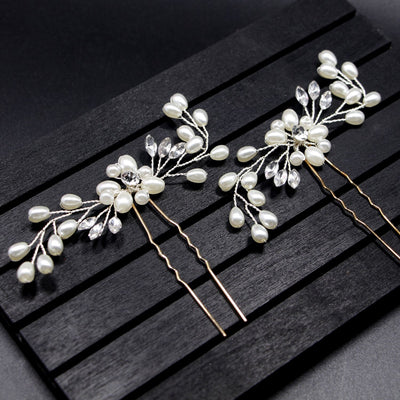 Pasador de Novia Coreano Hecho a Mano con Perlas y Cristales - Accesorio Nupcial Premium - Image 2