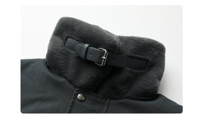 Abrigo de Visón Estilo Ejecutivo con Cuello Mao para Mujer - Image 7