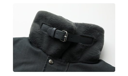 Abrigo de Visón Estilo Ejecutivo con Cuello Mao para Mujer - Image 7