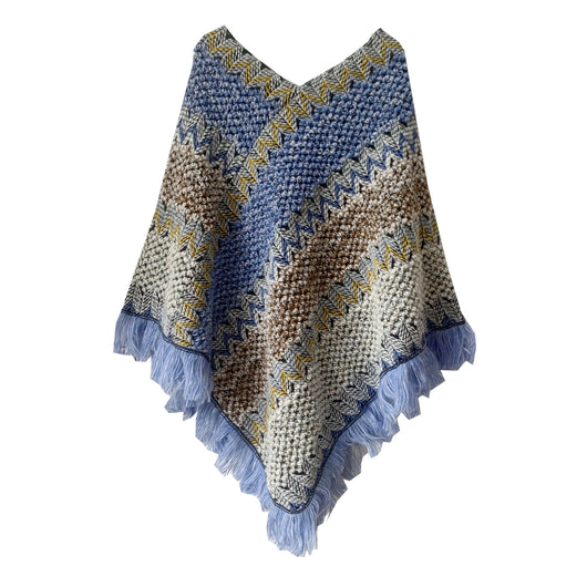 Poncho Navideño Étnico Rojo para Mujer - Image 11