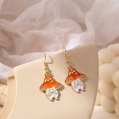 Aretes Colgantes Tres Hongos Dorados para Mujer - Diseño Trendy y Dulce - Image 30
