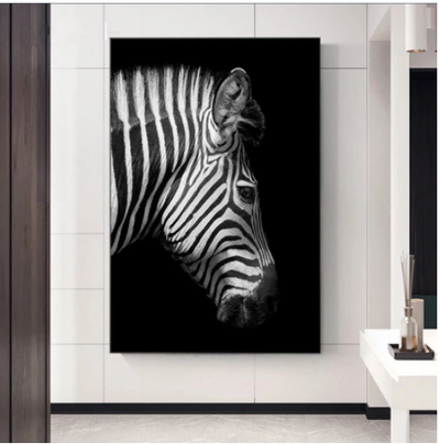 Cuadro de Lona Cebra Blanco y Negro - Arte de Pared Moderno para Sala de Estar - Image 3
