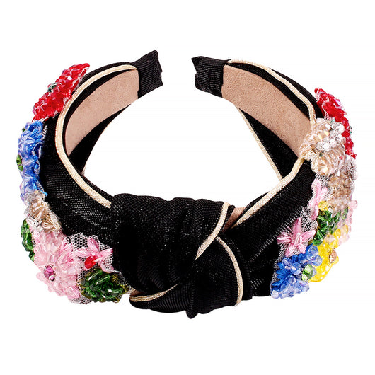 Diadema Floral Anudada de Estilo Elegante - Image 12
