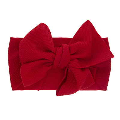 Diadema con Moño para Recién Nacido - Colores Sólidos - Image 3