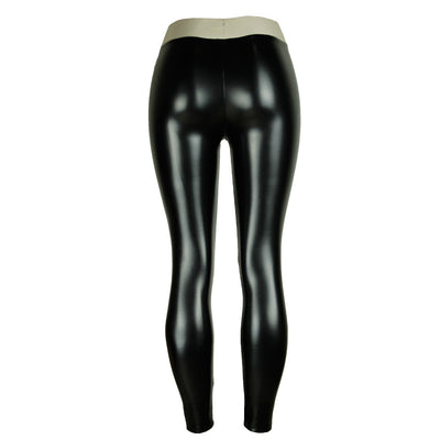 Pantalón de Cuero PU con Cinturón de Letras - Talla Grande - Image 19