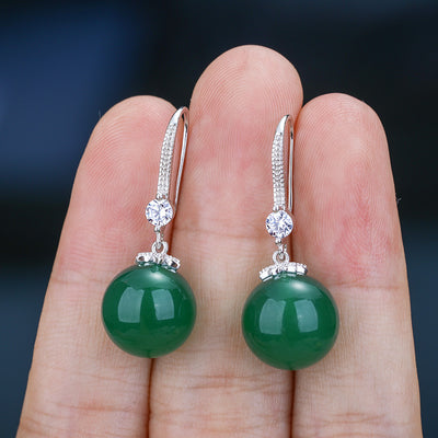 Aretes de Ágata Plata 925 Largos Hipoalergénicos para Mujer - Image 3