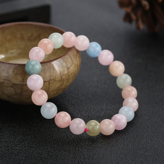Pulsera de Piedra Morgan Natural con Colores Pastel