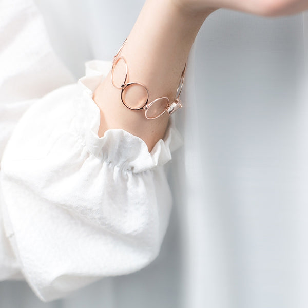 Pulsera Anillo de Corazón 2 en 1 para Mujer