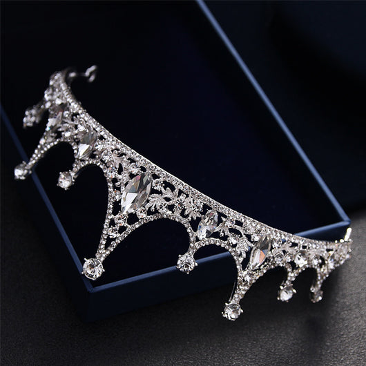 Tiara Nupcial Princesa Coreana con Corona de Diamantes - Image 3