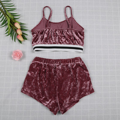 Conjunto de Dos Piezas en Terciopelo Dorado - Image 21