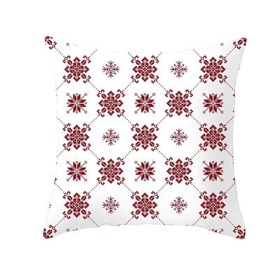 Funda de Almohada Navideña Cuadros Rojo Clásico - Image 27