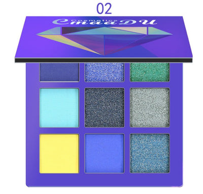 Paleta de 9 Sombras Diamantadas con Brillo Intenso - Image 7