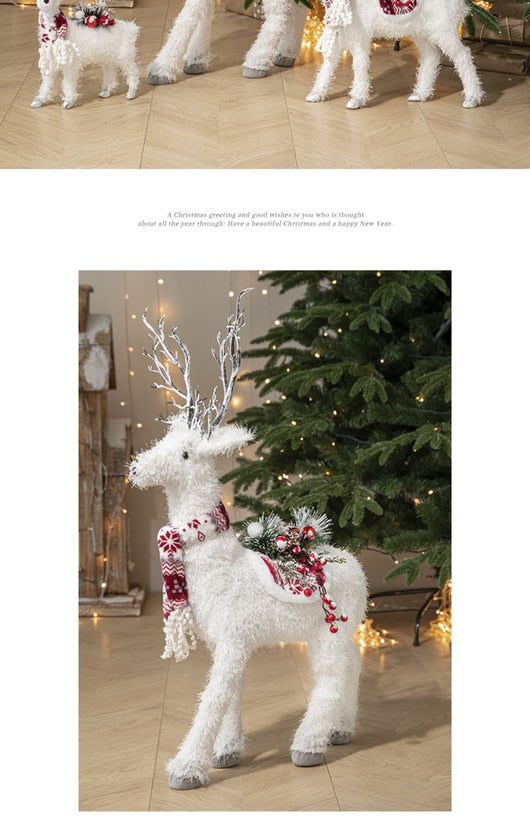 Adorno Navideño Reno Blanco David - Decoración para Árbol y Escaparates - Image 9