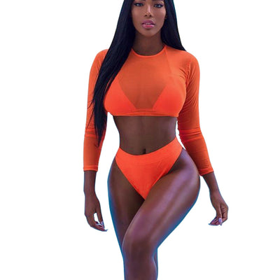 Bikini Transparente de Tres Piezas Sensual - Image 3