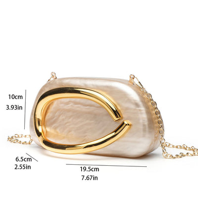 Bolso Clutch de Acrílico para Cena con Correa Cruzada - Image 2