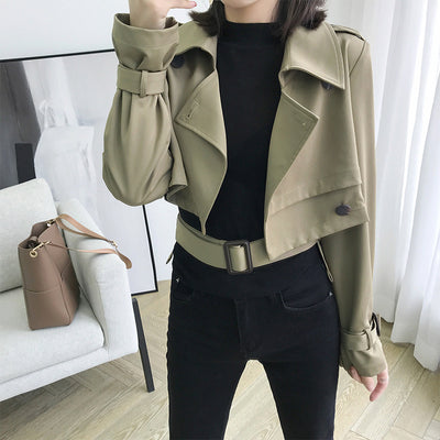 Chaqueta Corta Irregular Elegante Estilo Coreano - Manga Larga Delgada Otoño