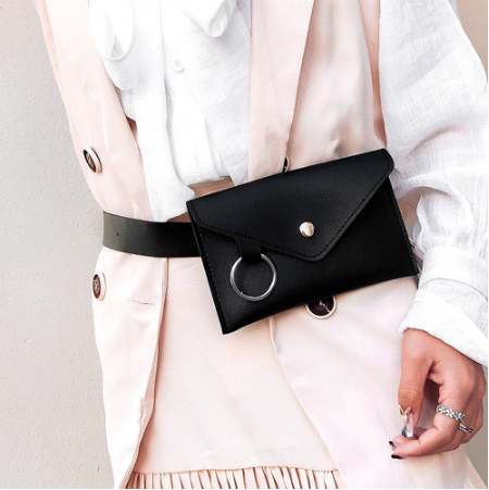 Bolso de Cintura de Cuero PU para Mujer - Bandolera Versátil Multiusos