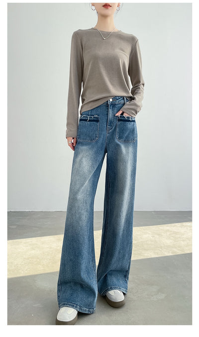 Pantalón Recto Retro Premium de Talle Alto con Corte Suelto - Image 33