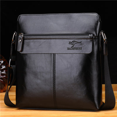 Bolsa de Cuero Vertical para Hombre - Mochila Ejecutiva Estilo Casual - Image 3