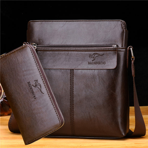 Bolsa de Cuero Vertical para Hombre - Mochila Ejecutiva Estilo Casual