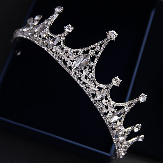 Tiara Nupcial Princesa Coreana con Corona de Diamantes - Image 2