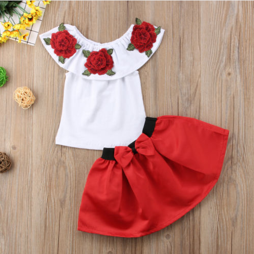 Conjunto de Dos Piezas: Top Sleeveless con Estampado Floral Rosa y Falda - Image 4