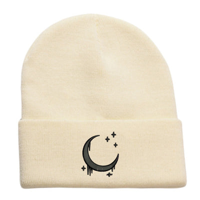 Gorro de Lana Tejido con Diseño de Luna y Estrellas para Otoño Invierno - Image 16