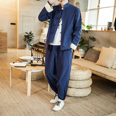 Traje Hanfu Suelto de Talla Grande para Hombre - Estilo Personalidad - Image 9