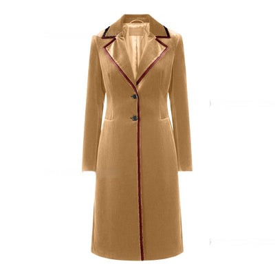 Abrigo de Terciopelo Elegante y Sofisticado para Mujer - Image 3