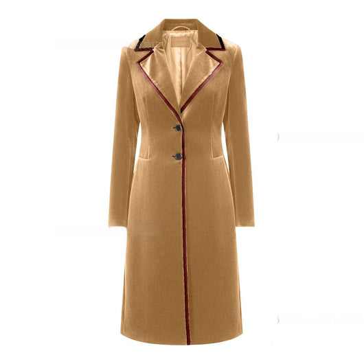 Abrigo de Terciopelo Elegante y Sofisticado para Mujer - Image 3