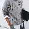 Blusa Suelta Estampado Floral Manga Larga para Mujer